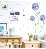 Giấy dán tường hoa cẩm tú cầu lãng mạn và đầy thơ mộng