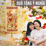 Chuông gió nhạc thiền Cảnh Đông - quà tặng thủ công tre - tặng kèm lá bồ đề thư pháp