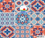 Decal dán bếp giả gạch men in họa tiết đẹp dán tường, gỗ, kính trang trí nhà tắm, tủ, phòng xinh- in theo size yêu cầu trên nhiều chất liệu - sẵn keo dán dễ