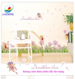 Giấy Dán Tường Hoa Bồ Công Anh Khung Cảnh Lãng Mạn Và Đầy Thơ Mộng