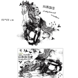 Decal dán tường trang trí ngựa HORSES phòng khách - phòng ngủ MÃ ĐÁO THÀNH CÔNG