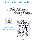 Giấy dán tường chữ The best things in life aren't things truyền thông điệp ý nghĩa