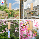 Chuông gió nhạc thiền Cảnh Đông - quà tặng thủ công tre - tặng kèm lá bồ đề thư pháp