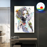 Tranh canvas cô gái nghệ thuật hiện đại