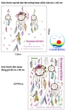 Decal dán tường dreamcatcher màu sắc sinh động