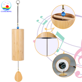 Chuông gió nhạc thiền Cảnh Đông - quà tặng thủ công tre - tặng kèm lá bồ đề thư pháp