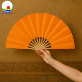 Quạt vải trơn 2 mặt Cảnh Đông - Quạt sự kiện múa, biểu diễn, quà tặng đám cưới