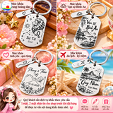 Móc khóa inox khắc mã QR , logo , khắc theo yêu cầu , quà tặng lưu niệm Cảnh Đông