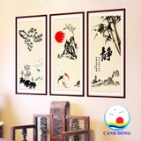 Decal dán tường tranh phong cảnh thư pháp