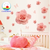 Decal dán tường hoa hồng hiện đại sang trọng