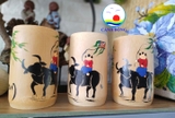 Ống cắm bút tre vẽ theo yêu cầu đựng cọ trang điểm, cọ vẽ, bình đựng hoa khô sáng tạo độc đáo