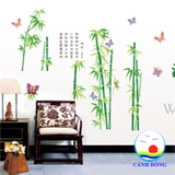 Decal dán tường cây trúc xanh phong thủy
