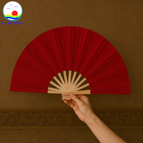 Quạt vải trơn 2 mặt Cảnh Đông - Quạt sự kiện múa, biểu diễn, quà tặng đám cưới