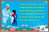 Decal dán tường lời dặn Bác Hồ ý nghĩa tranh sãn keo dán dễ