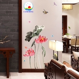 Giấy dán tường phong cảnh hồ sen