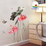 Giấy dán tường phong cảnh hồ sen