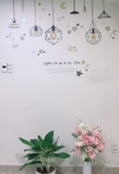 Decal dán tường bóng đèn phát sáng hiện đại sang trọng