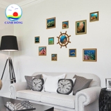 Decal dán tường sinh vật biển combo 11 tranh