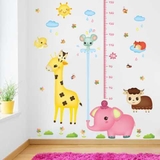 Decal dán tường thước đo chiều cao vườn thú cho bé yêu