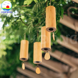 Chuông gió nhạc thiền Cảnh Đông - quà tặng thủ công tre - tặng kèm lá bồ đề thư pháp