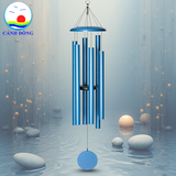 Chuông gió nhạc thiền Cảnh Đông – 6 thanh kim loại lớn – Treo ban công, sân vườn