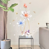 Giấy dán tường Đôi Cá Trong Hồ Hoa sang trọng