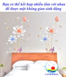 Giấy dán tường Đôi Cá Trong Hồ Hoa sang trọng