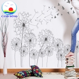 Decal dán tường bồ công anh trang trí sang trọng ý nghĩa