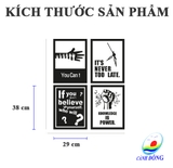 Giấy Dán Tường Chữ Truyền Động Lực Kiểu Dáng Khung Tranh Sang Trọng Và Đầy Nghệ Thuật