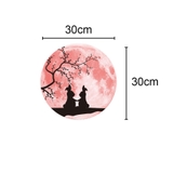 Decal dán tường mặt trăng phát sáng lung linh đường kính 30 cm nhiều hình dễ thương