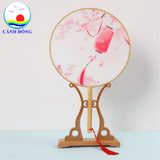 Quạt cổ trang chụp hình tết Cảnh Đông - Múa biểu diễn sự kiện, trang trí decor ,quà tặng lưu niệm - Kiểu dáng tròn
