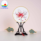 Quạt cổ trang chụp hình tết Cảnh Đông - Múa biểu diễn sự kiện, trang trí decor ,quà tặng lưu niệm - Kiểu dáng tròn