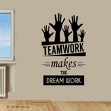 Decal dán tường chữ TEAMWORK truyền động lực trang trí sang trọng dán được kính, gỗ