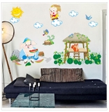 decal dán tường trẻ em ngộ không bát giới vui nhộn đáng yêu