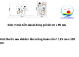 Decal dán tường cô gái dưới hoa đào lãng mạn