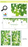 Decal dán tường combo phong cảnh thiên nhiên xanh mát - không gian phòng Á Đông sang trọng