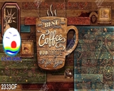 Trang trí quán cà phê coffee đẹp sang trọng Tranh dán tường, kính, gỗ sẵn keo dán dễ - in size theo yêu cầu