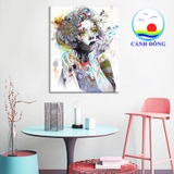 Tranh canvas cô gái nghệ thuật hiện đại