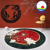 Decal dán tường hình con rồng uốn lượn sống động