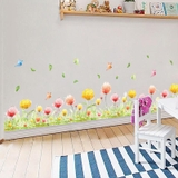 Decal chân tường vườn hoa khoe sắc
