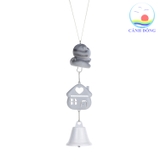 Chuông gió mèo xám dễ thương có túi thơm