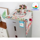 Khăn phủ tủ lạnh máy giặt chống bụi chống thấm họa tiết độc đáo sinh động ý nghĩa