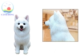 CHÓ SAMOYED TRẮNG TƯỢNG MÔ HÌNH ĐẸP