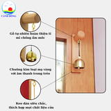 Chuông cửa bình an may mắn, chuông chống trộm , chuông gắn cửa, chuông gió gỗ