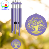 Chuông gió nhạc thiền Cảnh Đông – 6 thanh kim loại lớn – Treo ban công, sân vườn
