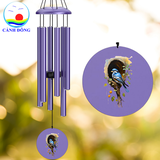Chuông gió nhạc thiền Cảnh Đông – 6 thanh kim loại lớn – Treo ban công, sân vườn
