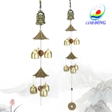 Chuông gió LỘC PHÁT PHẬT DI LẶC 6 CHUÔNG may mắn - Kinh doanh phát tài