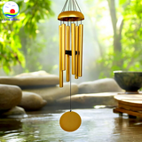 Chuông gió nhạc thiền Cảnh Đông – 6 thanh kim loại lớn – Treo ban công, sân vườn