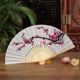 Quạt giấy Nhật Bản hoa đào đẹp sang trọng thanh tao