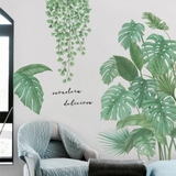 Decal dán tường lá cây nhiệt đới trang trí tươi mát